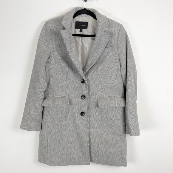 Banana Republic Factory Jackets & Blazers - Banana Republic Small Wool Blend Jacket Gray